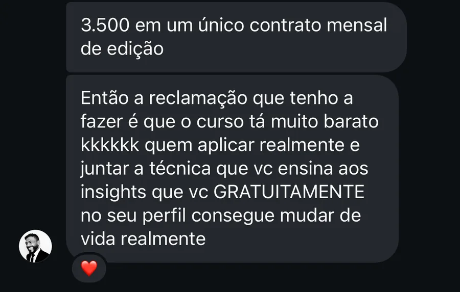Depoimento real de aluno 8