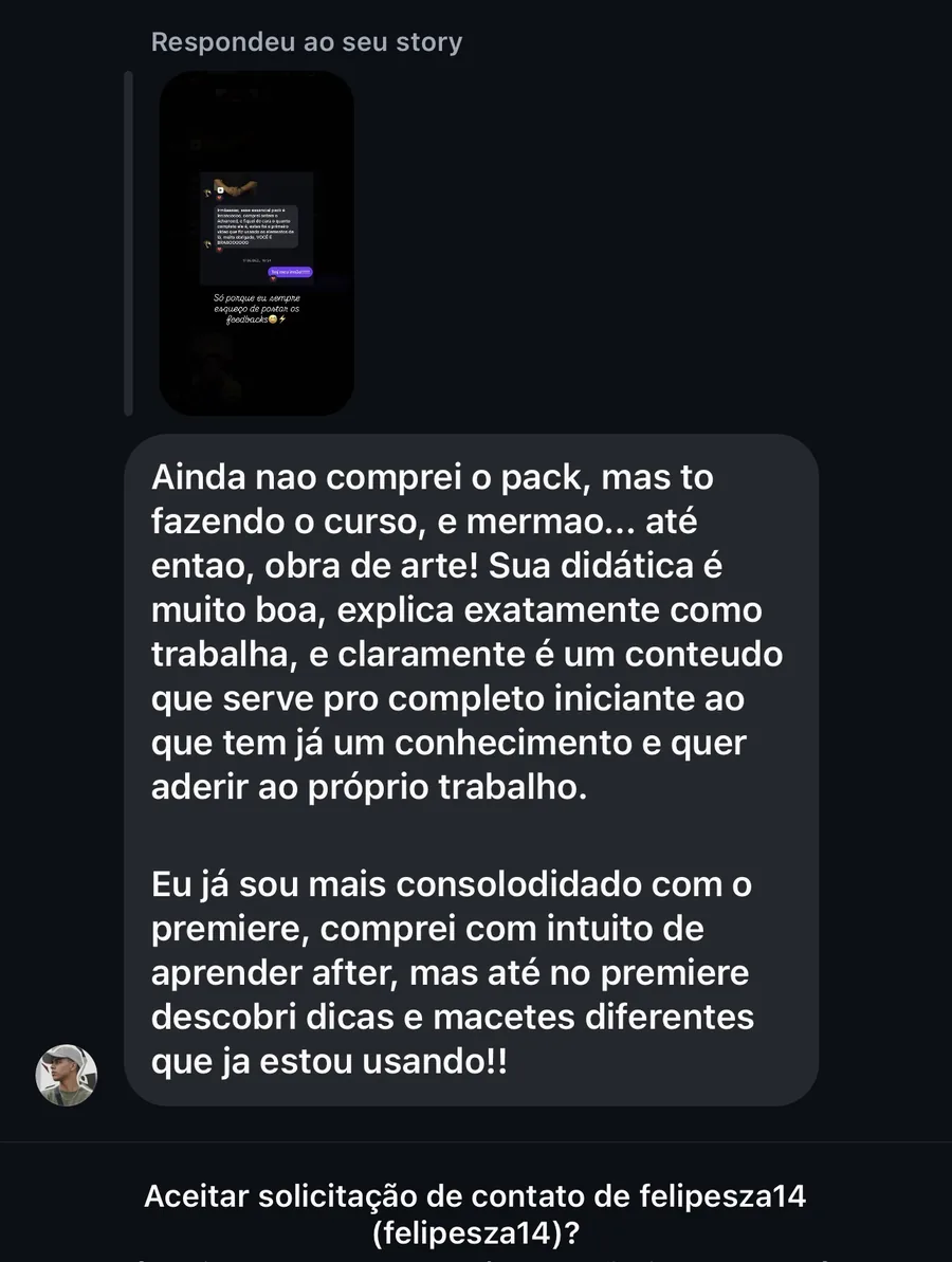 Depoimento real de aluno 11