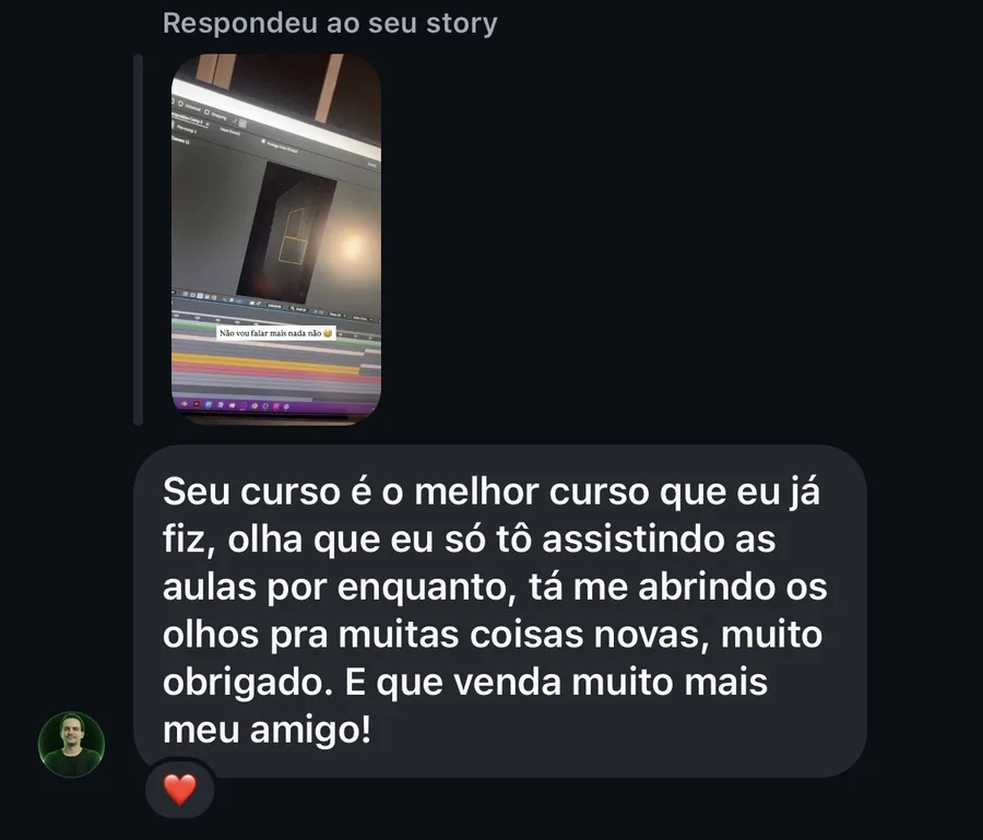 Depoimento real de aluno 14