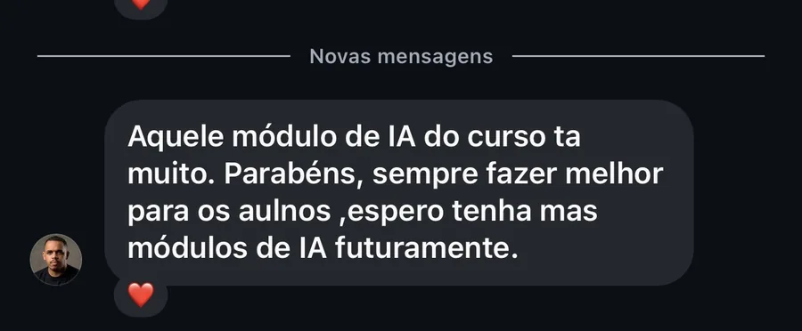 Depoimento real de aluno 18