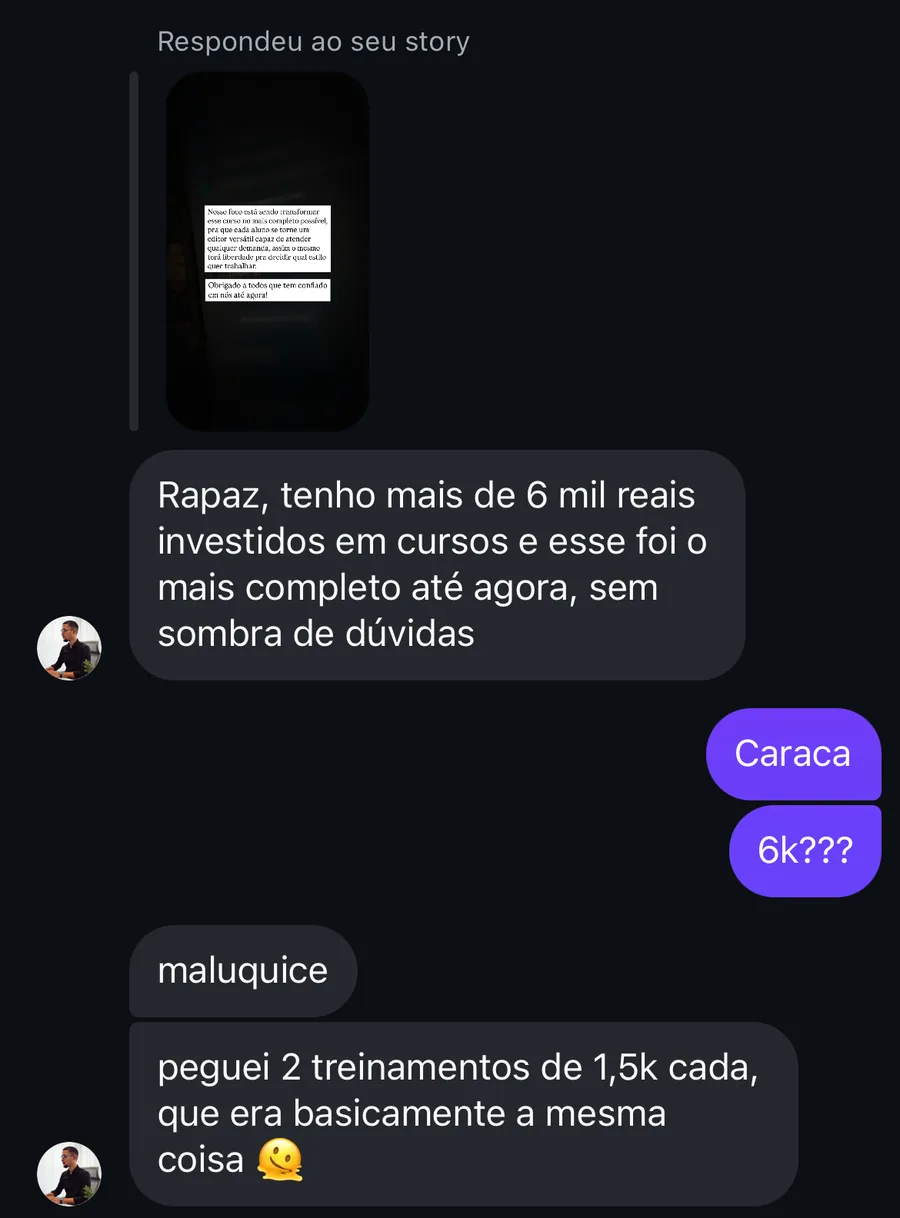 Depoimento real de aluno 6